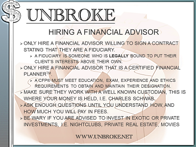 How to hire a financial advisor